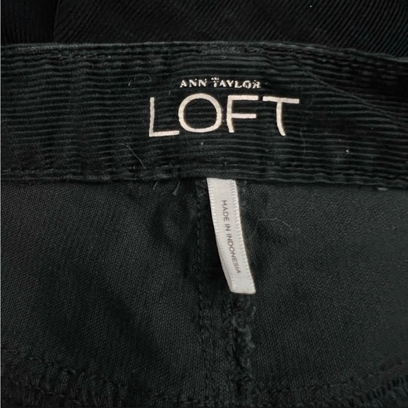 LOFT Pants Curvy Boot Corduroy Black Ribbed Mid Rise Stretch Petite Size 29 / 8P - Picture 6 of 12